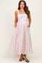 Pink Peony Column Floral Print Maternity Maxi Dress