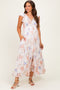 Dusty Pink Floral Button Down Maternity Maxi Dress