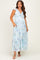 Blue Floral Button Down Maternity Maxi Dress