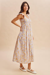 Wildflower Floral Ruffle Strap Maxi Dress