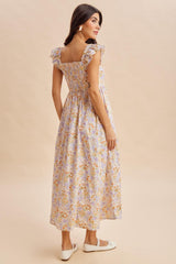 Wildflower Floral Ruffle Strap Maxi Dress