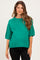 Green Basic Maternity Short Sleeve Sweater Top