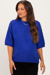 Royal Basic Maternity Short Sleeve Sweater Top