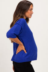 Royal Basic Maternity Short Sleeve Sweater Top