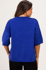 Royal Basic Maternity Short Sleeve Sweater Top