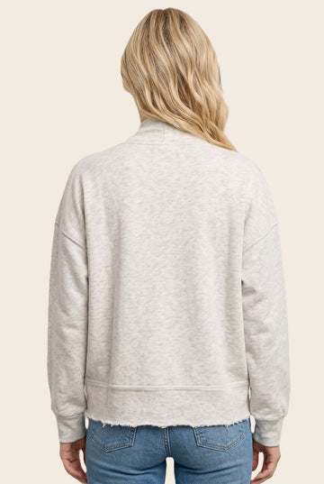 Oatmeal French Terry Shrug Cardigan
