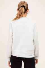 Oatmeal French Terry Maternity Shrug Cardigan