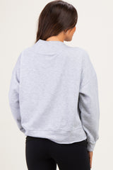 Heather Grey French Terry Maternity Shrug Cardigan