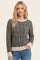 Chocolate Two Tone Ribbed Sweater