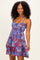 Blue Floral Paisley Patchwork Print Mini