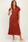 Clay Collared Short Sleeve Midi Dress
