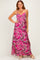 Berry Floral Sleeveless Maxi Dress