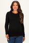 Black Long Sleeve Maternity Top