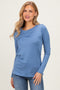 Blue Long Sleeve Top