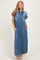 Medium Denim Chambray Maxi Shirt Dress