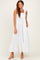 White Cutout Tie Back Midi Dress