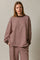 Brown Striped Oversized Pullover