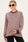 Brown Striped Oversized Maternity Pullover