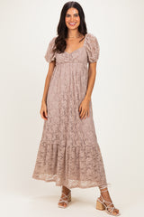 Mocha Lace Maxi Dress