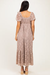Mocha Lace Maxi Dress