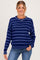Light Navy Striped Maternity Sweater
