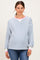 Denim Blue Relaxed Fit Striped Maternity Pullover