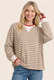 Camel Relaxed Fit Striped Pullover