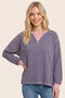 Pink Navy Striped Oversized Pullover