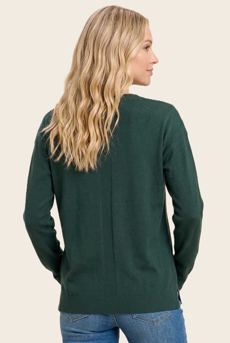 Forest Solid Basic Sweater