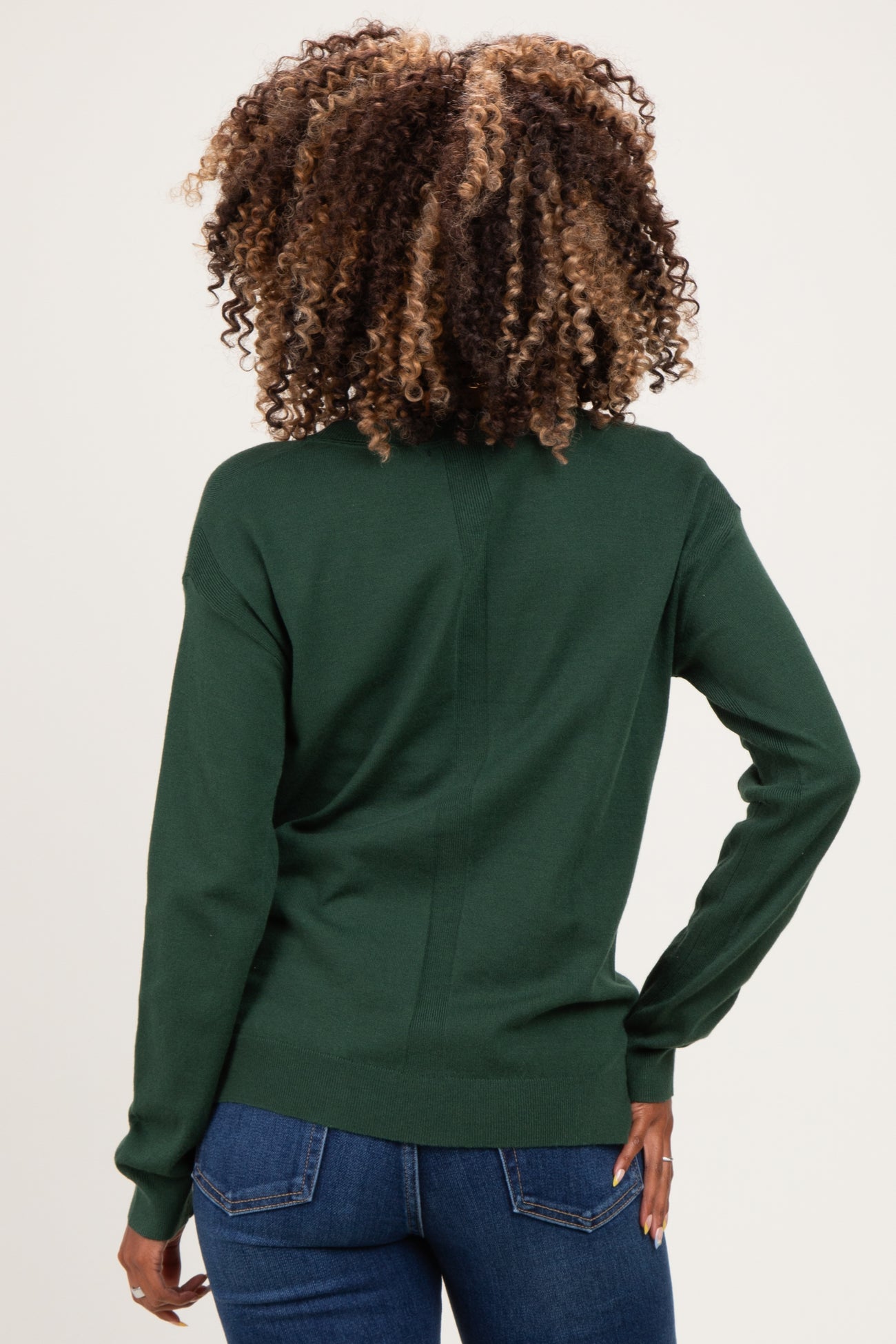 Forest Solid Basic Maternity Sweater