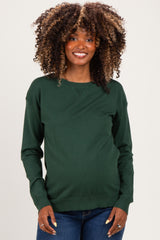 Forest Solid Basic Maternity Sweater