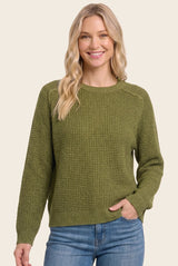 Matcha Waffle Textured Maternity Sweater