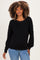 Black Balloon Sleeve Boat Neck Maternity Sweater