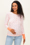 Soft Pink Floral Ribbed Maternity Henley Top