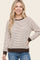 Brown Muticolor Striped Long Sleeve Top