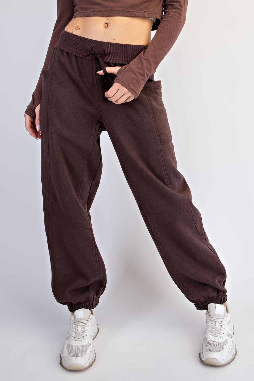 Espresso Terry Drawstring Joggers