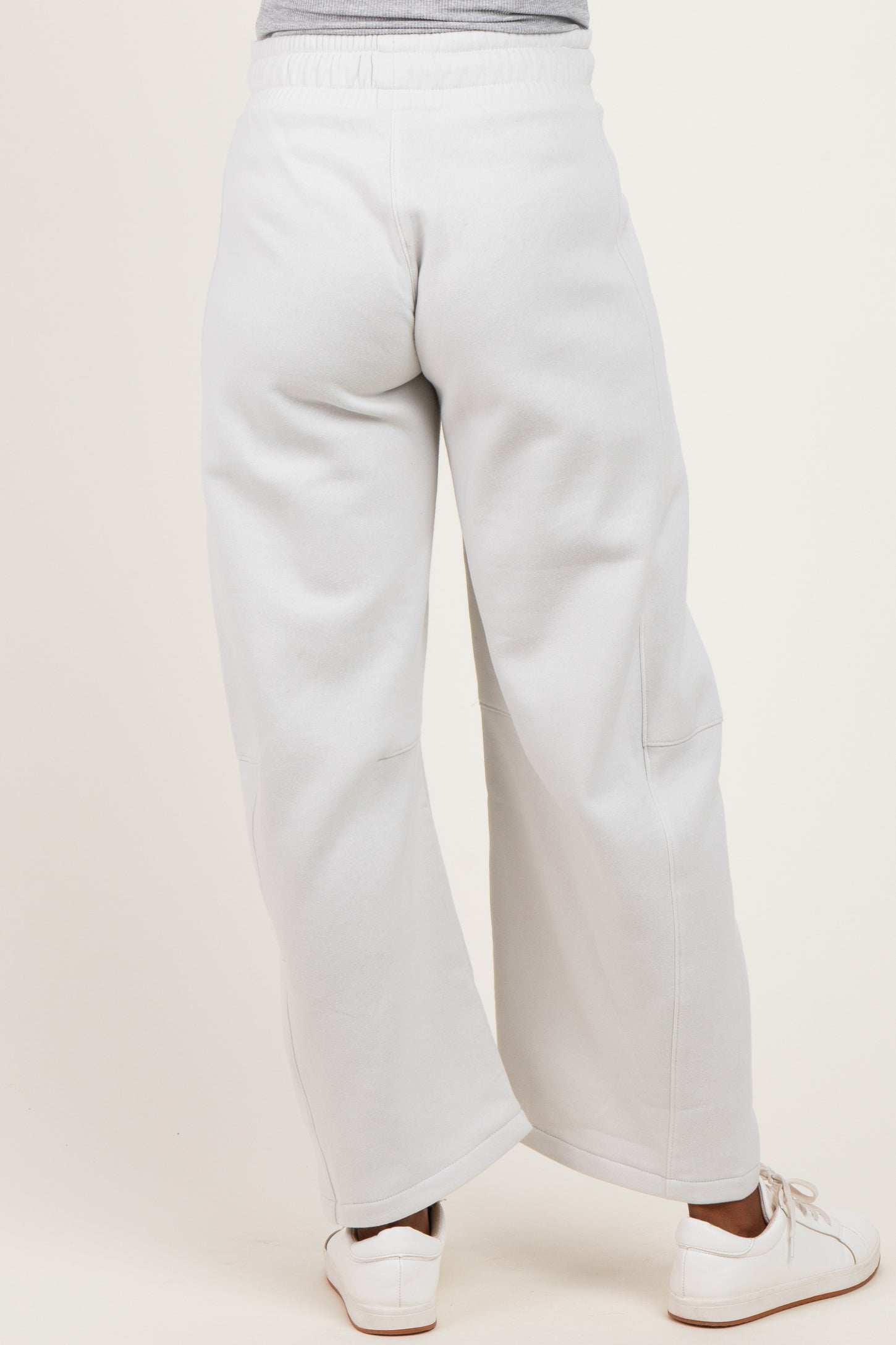 Bone Fleece Barrel Leg Maternity Sweatpants