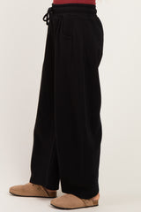 Black Fleece Barrel Leg Sweatpants