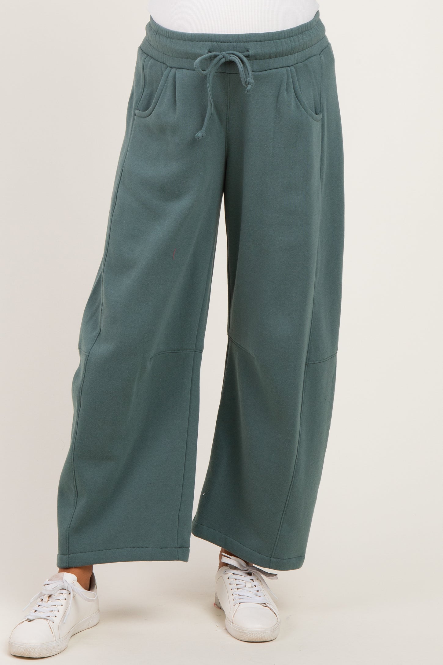 Ash Jade Fleece Barrel Leg Maternity Sweatpants