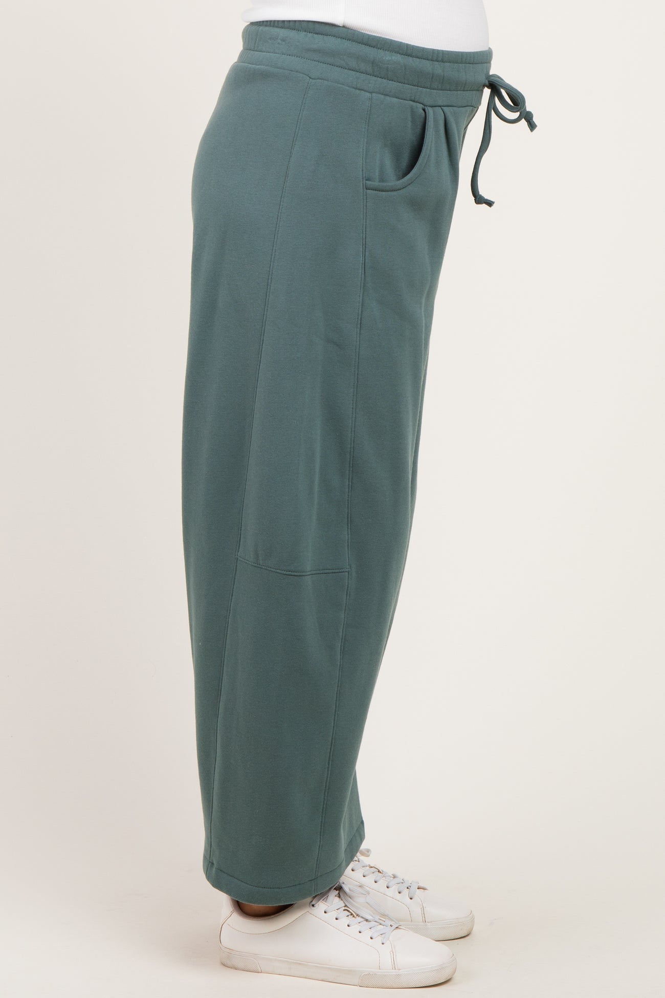 Ash Jade Fleece Barrel Leg Maternity Sweatpants