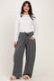 Heather Charcoal Fleece Barrel Leg Sweatpants