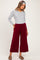Dark Burgundy Wide Leg Ankle Maternity Lounge Pants