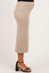 Pebble Ribbed Sweater Maternity Midi Skirt