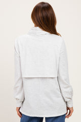 Heather Gray Long Sleeve Drawstring Hooded Pullover