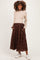 Mocha Floral Sweater Contrast Maternity Midi Dress
