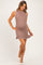 Cocoa Sleeveless Ribbed Knit Fit Mini Dress W/ Ruffle Hem