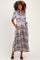 Dark Plum Plaid Button Down Maternity Midi Dress