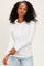 Ivory Long Sleeve Button Front Long Sleeve Fitted Top