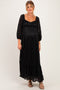 Black Lace Long Sleeve Maternity Maxi Dress