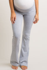 Grey Heathered Basic Maternity Lounge Pants